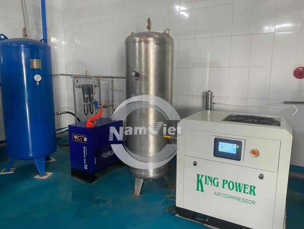 MÁY NÉN KHÍ KHÔNG DẦU 75HP 55KW BIẾN TẦN - INVERTER - KING POWER Máy nén khí không dầu 75hp 55kw biến tần – Inverter – King Power